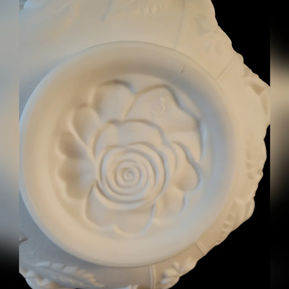 Vintage Imperial Glass Rose Embossed Bowl